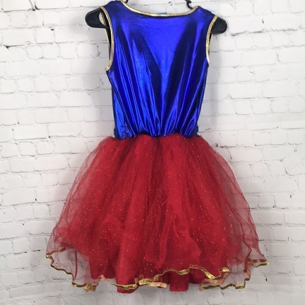 Rubies DC Supergirl Costume 13-14 Lg Cape GUC Halloween - Picture 5 of 9